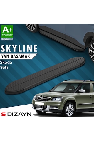 S-dizayn Skoda Yeti Skyline Siyah Yan Basamak 173 Cm 2009-2017 A+ Kalite