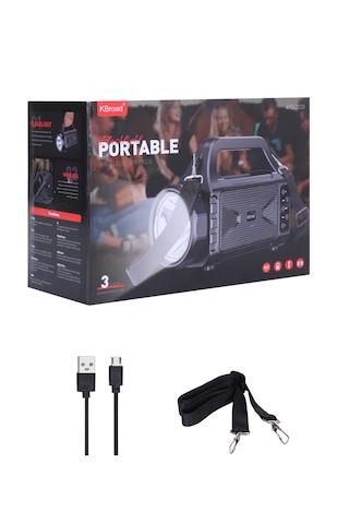 Kts 2031 Outdoor Bluetooth Hoparlör 5w Led Fener Işıklı Solar Panelli
