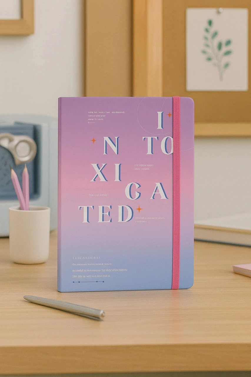 Ajanda Günlük Çizgili Not Defteri Notebook Intoxicated Pembe