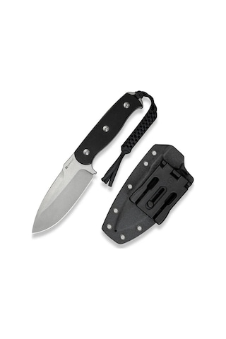 Sencut Toxodon Fixed Blade Knife G10 Black Handle Kamp Bıçak Siyah