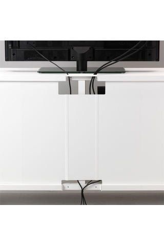 Tv Sehpası, Beyaz-frenli Ray, 120x40x74 Cm, Hanvıken Beyaz