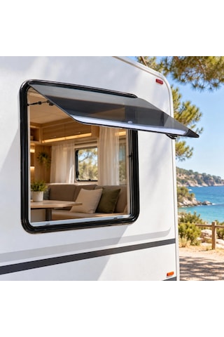 Jarup Flat Kare Karavan Penceresi 90x90 Cm Bej Jr9090fg S