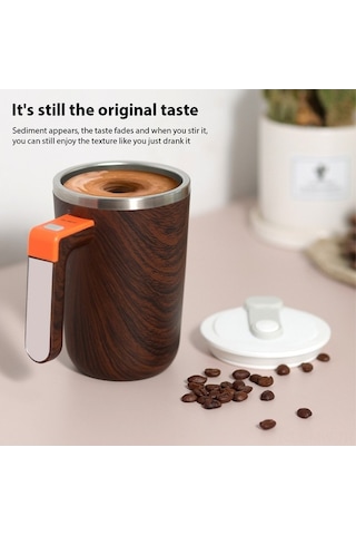 Novahub Kendinden Karıştırmalı Isıtmalı Bardak - 300ml Usb Şarjlı Beyaz Beyaz