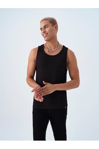 Loft Siyah Erkek Kolsuz T-shirt Lf2038493 SIYAH