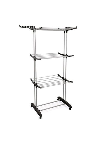 Tiga 3 Katlı Tekerlekli Çamaşır Kurutma Askısı