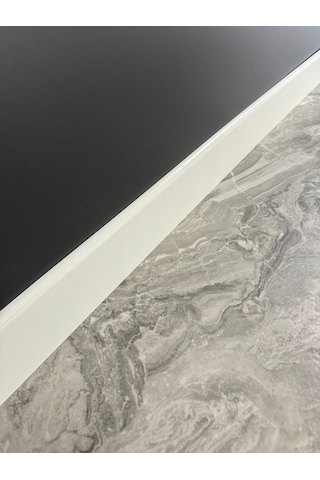 Düz Lake Beyaz Parke Süpürgelik 8 CM