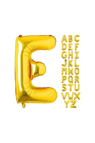 E Harf Gold Folyo Balon16 İnç 36 cm