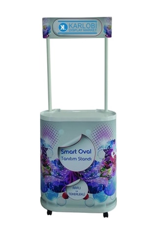 Oval Tanıtım Standı, Plastik Stant