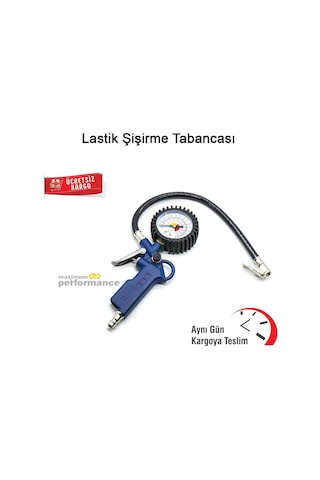 Master Lastik Şişirme Tabancası Basınç Göstergeli Saatli