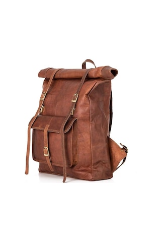 Th Bags Berliner Bags Leeds Deri Bisiklet Sırt Çantası Xl Laptop Bölmeli Su Geçirmez Rolltop Kahverengi