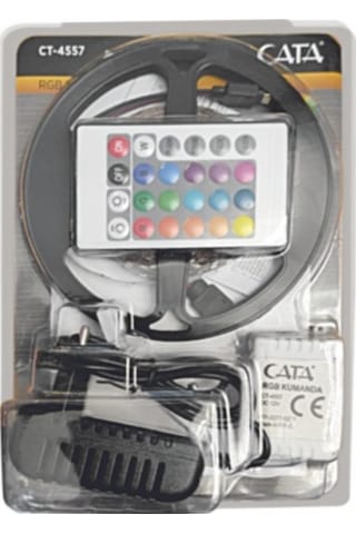 Cata Ct 4557 Rgb Şerit Led Set 5 Mt Rgb Led 3 Renk+trafo+ Kumanda