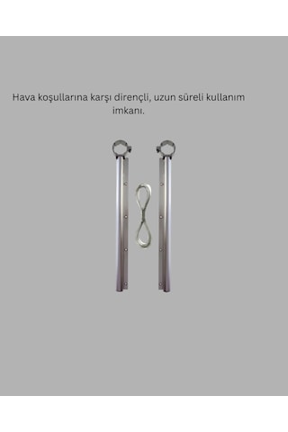 Znv Zenvia Mey İthalat Balkon Demiri Çamaşır Askısı Kare Demirlere Uygun Dayanıklı Tasarım Znv2025 Cmn Renkli
