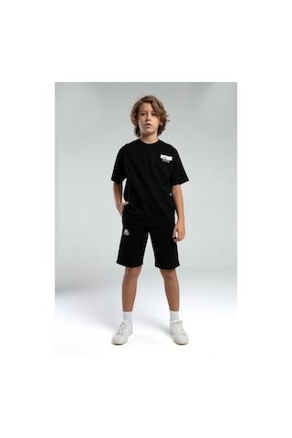Kappa 36225 Erkek Çocuk Şortlu Pijama Bermuda Takım Siyah
