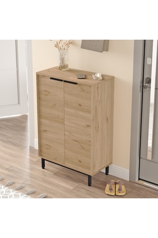 Robin Home Rio Ayakkabılık Metal Ayaklı 5 Raflı Sepet Kahverengi