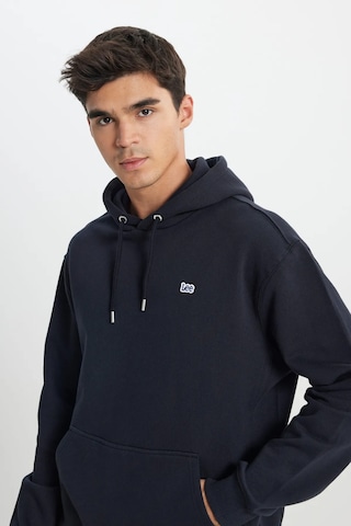 Lee Regular Fit Normal Kesim Pamuk Kapüşonlu Şardonlu Sweatshirt - L80yry Siyah
