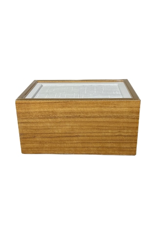 Mimoza Ahşap Masaüstü Yatay Peçetelik Afrika Ceviz 24 Adet