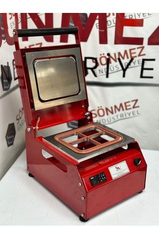 Sönmez Manuel Kase Kapatma 4 Gözlu Tabak Kapatma Makinesi Red