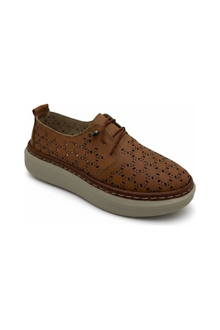 Dosa Shoes Kadın Ortapedik Deri Ayakkabı-taba Taba