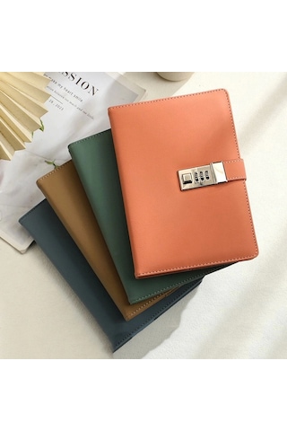 Kilitli Ajanda Günlük Not Defteri Notebook Mavi İthal Ürün Mavi