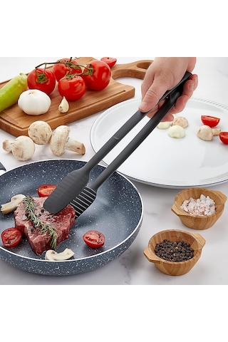 Servis Izgara Maşası- Barbekü Maşası Yanmaz Yapışmaz Maşa
