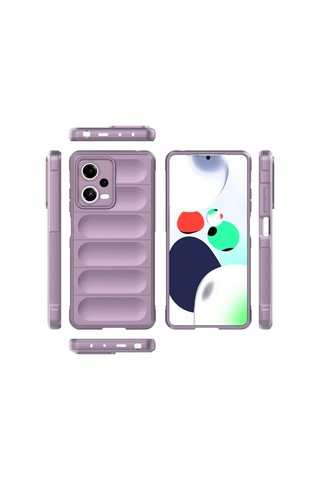 Xiaomi Poco X5 5g Kılıf Optimum Silikon - Mor Çok Renkli
