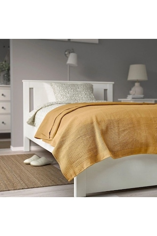 Ikea Indıra Polar Koltuk Örtüsü Tek Kişilik 150 X 250 Cm Hardal