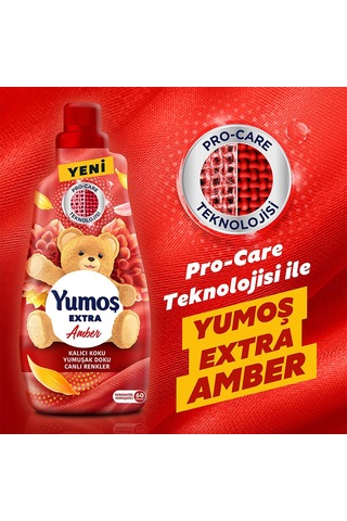 Yumoş Extra Konsantre Canlı Renkler Çamaşır Yumuşatıcısı Amber 3 x 1440 ML