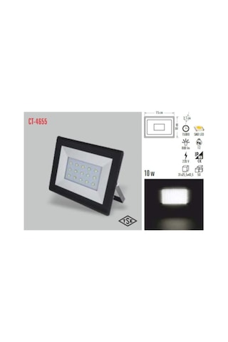 Ct-4655 10w/3200k Slim Led Projektör Hsplinm-5819