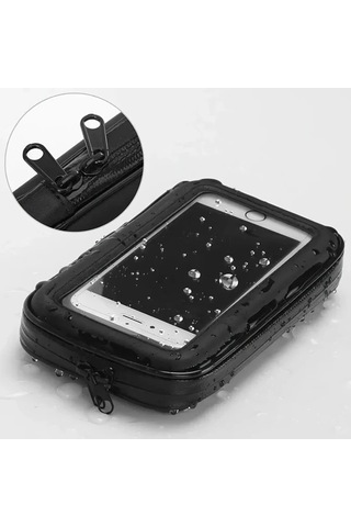 Xuweiwei Her Türlü Telefona Uygun Motosiklet Gidon Tutucu Dikiz Aynası Yağmurluklu 360 Derece Döner Büyük Boy -