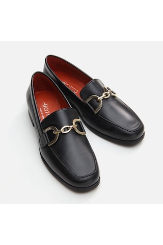 Hotiç Hakiki Deri Siyah Kadın Loafer 01ayh291750a100 Siyah