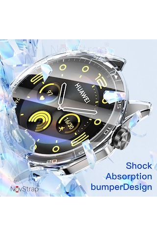 Novstrap Huawei Watch Gt4 46mm İle Uyumlu Ekran Koruyucu Ve Kasa Koruyucu Tpu Yumuşak Silikon Koruma