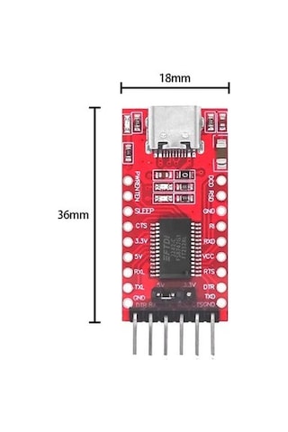 Ft232rl Type-c Usb - Ttl Seri Dönüştürücü Modül 3.3v Ve 5v Destekli