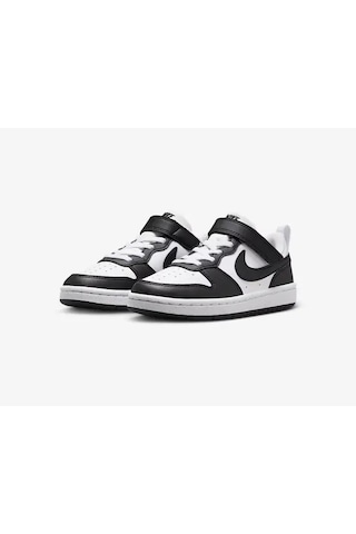 Nike Çocuk Ayakkabısı Court Borough Low Recraft Siyah Beyaz Çocuk Ayakkabısı Spor Ayakkabı Siyah Bey