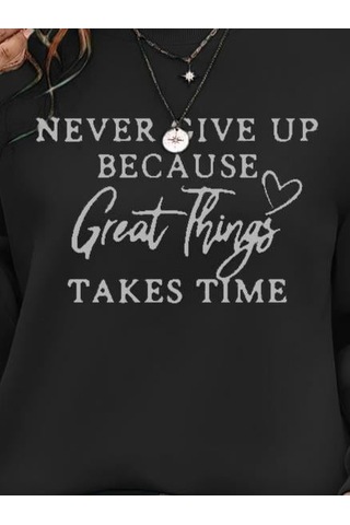 Kadın Uzun Kollu Yuvarlak Yaka Iki Iplik Şardonlu Bluz Siyah