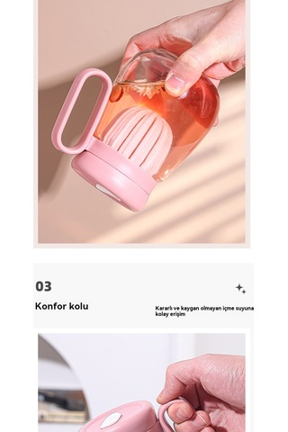 Jian Fan Kızoğrenciler İçin Beyaz Cam Su Bardağı Beyaz