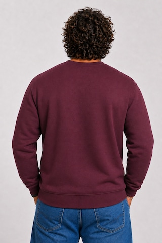 Starbattal Erkek Büyük Beden Sıfır Yaka 3ip Sweat Black 24202 Murdum-2854 Mürdüm