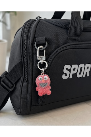 Pembe Mini Sevimli Canavar Charm - Peluş Figürlü Çanta Aksesuarı Hediye