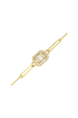 Altınsepeti Baget Taşlı Altın Tasarım Bileklik As415Bl Altınsepeti Sarı Altın