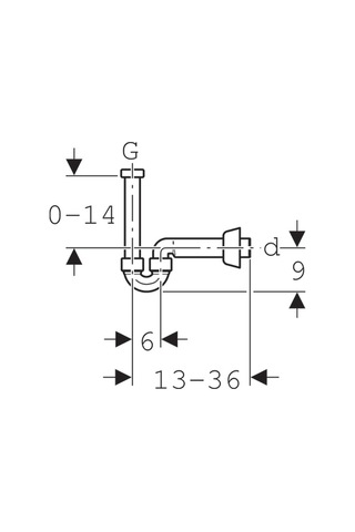 Geberıt Unıversal Lavabo Sıfonu U Tıpı 151.105.21.1