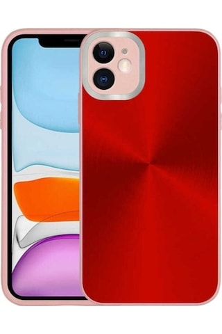 Apple Uyumlu iPhone 11 Kılıf Kamera Korumalı Sert Zore Desa Kapak Pembe