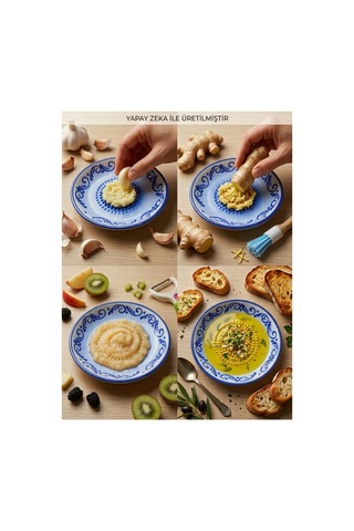 Bsg Design Seramik Sarımsak Ve Zencefil Rende Tabağı 13 Cm - El Yapımı Çini Rende - 945353340 Diğer