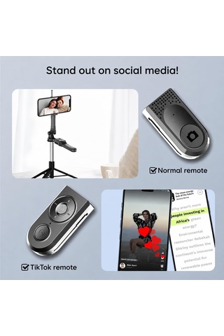 Bluetooth Selfie Çubuğu Ve Tripod, 360 Dönebilen Telefon Tutucu, Uzaktan Kumandalı, Maksimum 175cm, Katlanabilir Vlog Canlı Yayın Fotoğraf Video Çekim Standı K28p Çok Renkli