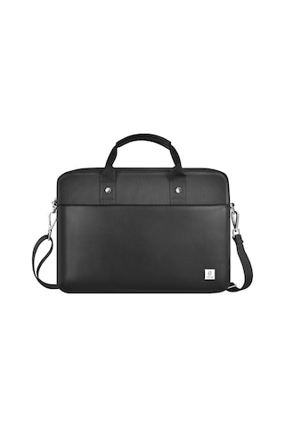 Wiwu Hali Serisi 1680d Su Geçirmez Polyester Kumaş Çapraz Vücut Askılı 15.6 İnç Laptop Çantası Siyah
