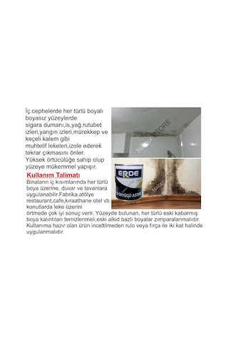 Erde İs Örtücü 0.15Lt=0,30Kg-Tüm Rutubet-İs-Yağ Lekelerini Kapatı