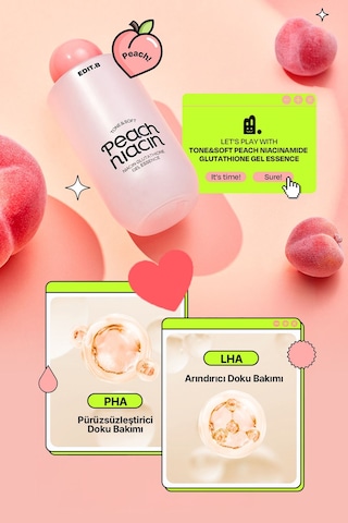 Edıtb Niasinamid ve Glutatyon İçeren Aydınlatıcı Jel Esans EDIT.B PeachNiacin Glutathione 200 ML