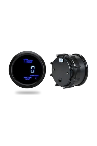 Ranyeek 12v Dc Otomobil Su Sıcaklığı Gösterici, 52mm Lcd Ekran, 40-120 C Ölçüm Aralığı, Siyah, Npt 1/8" Sensör, 100 C Uyarı Noktası
