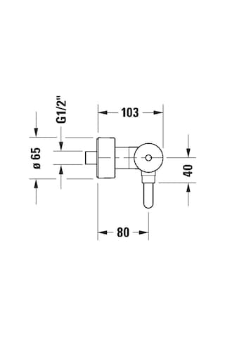 Duravit - C.1 Banyo Duş Bataryası - C14230000010- Krom