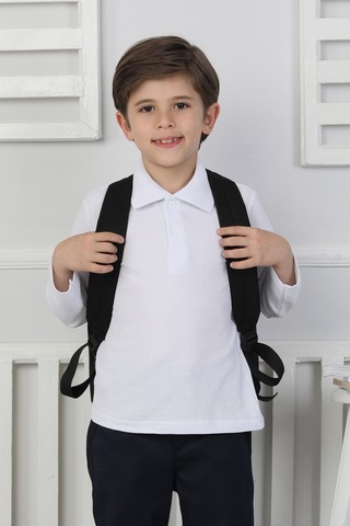 Erkek Çocuk Okul Sweatshirt BEYAZ