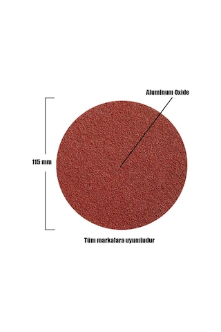 50 Adet Cırt Zımpara Spiral Avuç İçi Taşlama 115 mm Harman Paket