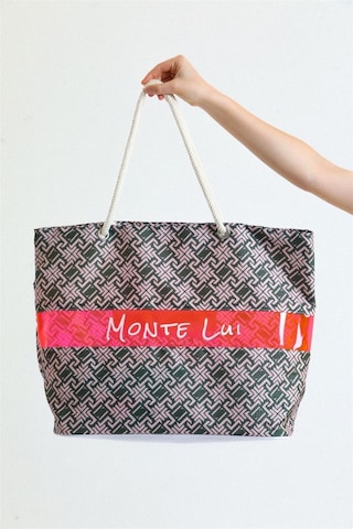 Monte Lui 1301-1 Plaj Çantası Desenli Yeşil